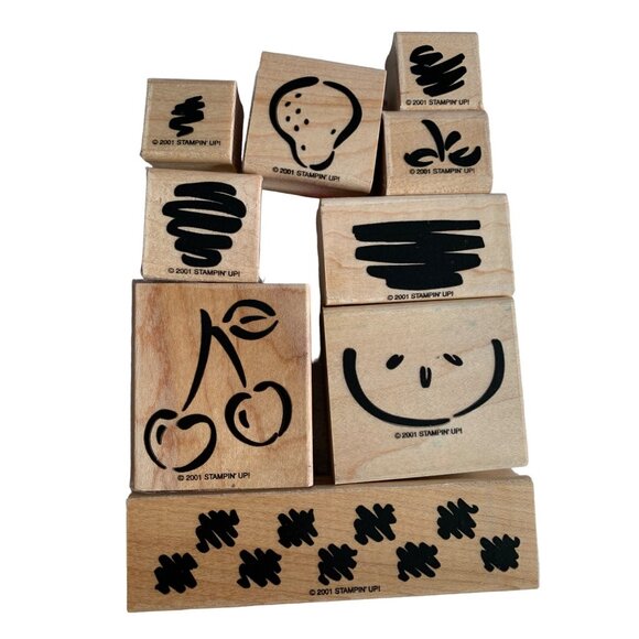 Stampin Up Fruit Medley Rubber Stamp Set - Picture 1 of 9